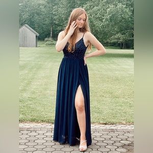 Prom Dress - Size 9 - Brand - City Studio - Color - Navy Blue